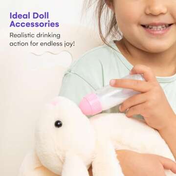 Click N' Play Magic Disappearing Baby Bottle Toy Set, Baby Doll Bottles with Disappearing Milk & Juice, Baby Doll Accessories Toys for Kids & Toddlers, Great Gift for Little Girls Ages 2-4