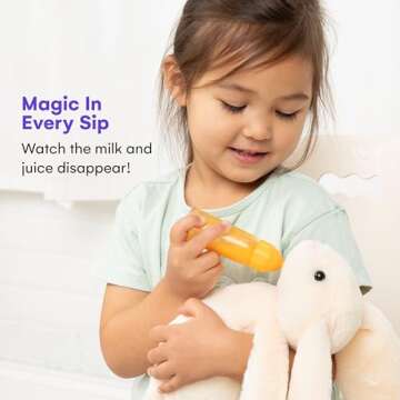 Click N' Play Magic Disappearing Baby Bottle Toy Set, Baby Doll Bottles with Disappearing Milk & Juice, Baby Doll Accessories Toys for Kids & Toddlers, Great Gift for Little Girls Ages 2-4