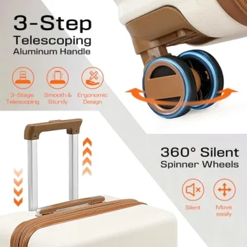 Joyway 5 Piece Luggage Set with Spinner Wheels