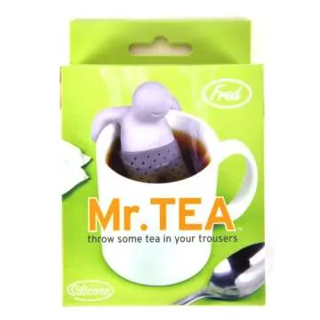 Genuine Fred, MR. TEA, Resuable Silicone Tea Infuser, Gray, Fun Gift for Tea Lovers, Clever Kitchen Gadget
