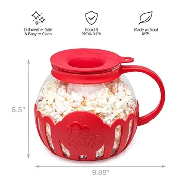 Ecolution 3-in-1 Microwave Popcorn Popper - Red
