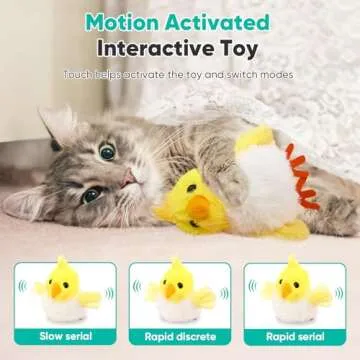Petbobi Cat Toys Flapping Bird - 2025 New Lifelike Parrot Interactive Toy with Catnip for Bored Indoor Adult Cat, Rechargeable Motion Activated Chirping Plaything for All Breeds