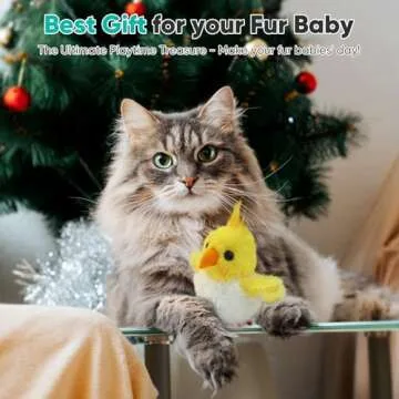 Petbobi Cat Toys Flapping Bird - 2025 New Lifelike Parrot Interactive Toy with Catnip for Bored Indoor Adult Cat, Rechargeable Motion Activated Chirping Plaything for All Breeds