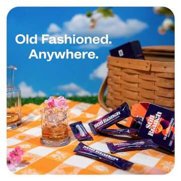 Still Branch Single-Serve Old Fashioned Mix Cocktail Syrup – Handcrafted Cocktail Mixer with Real Bitters, Italian Cherry, Sorghum, Maple and Dark Brown Sugars – No Refrigeration Needed – 14 Sachets