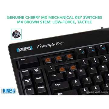 KINESIS USB Freestyle Pro Ergonomic Split Mechanical Keyboard (Cherry MX Brown Switches) - KB900-brn