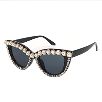 Stylish FUPRECIOUS Cat Eye Sunglasses with Rhinestones