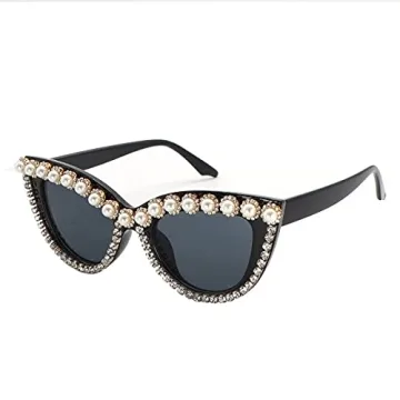Stylish FUPRECIOUS Cat Eye Sunglasses with Rhinestones
