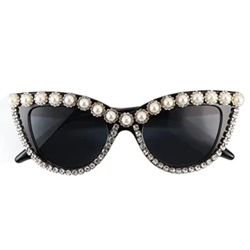 Stylish FUPRECIOUS Cat Eye Sunglasses with Rhinestones