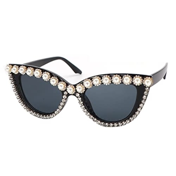 Stylish FUPRECIOUS Cat Eye Sunglasses with Rhinestones