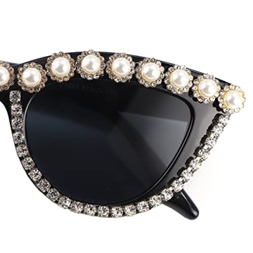 Stylish FUPRECIOUS Cat Eye Sunglasses with Rhinestones