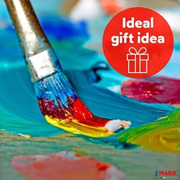 J MARK Mini Canvas Acrylic Painting Kit with Wood Easel & Supplies