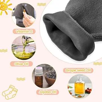 JaGely 6 Pairs Moisturizing Socks Soft Gel Spa Socks for Dry Cracked Feet Skins Gel Lined Feet Care Stocking for Repairing Softening Dry Cracked
