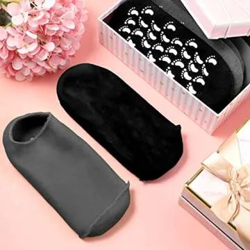 JaGely 6 Pairs Moisturizing Socks Soft Gel Spa Socks for Dry Cracked Feet Skins Gel Lined Feet Care Stocking for Repairing Softening Dry Cracked