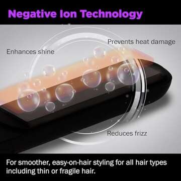 Herstyler Forever Straightening Flat Iron | Travel Friendly Dual Voltage 1.25 inch | Ceramic Hair Straightener For Silken Hair | Negative Ion Technology To Fight Frizz | Beautiful In Black