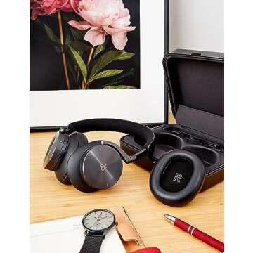 Bang & Olufsen Beoplay H95 Premium Comfortable Wireless Active Noise Cancelling (ANC) Over-Ear Headphones with Protective Carrying Case, RF, Bluetooth 5.1, Black