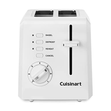 Cuisinart White 2-Slice Toaster - Compact & Stylish