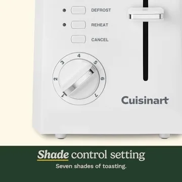 Cuisinart White 2-Slice Toaster - Compact & Stylish
