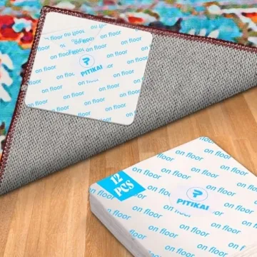 PITIKAI 8 Pack Anti-Slip Rug Pad Gripper for Hardwood Floors Tiles