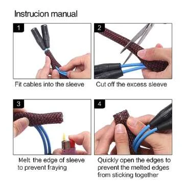 Alex Tech 10ft - 1/2 inch Cord Protector Wire Loom Tubing Cable Sleeve Split Sleeving for USB Cable Power Cord Audio Video Cable – Protect Cat from Chewing Cords - BlackRed