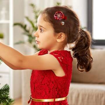 Lurrose 2pcs Japanese Kimono Flower Hair Clips Japanese Style Plum Hairpins Traditional Chinese Hanfu Hair Barrettes Hair Accessories for Women Girls (Red)