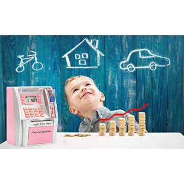 2024 Upgraded ATM Piggy Bank for Real Money Savings