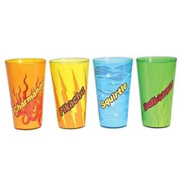 JUST FUNKY Pokemon Set of 4 Character Pint Glasses