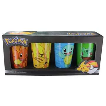 JUST FUNKY Pokemon Set of 4 Character Pint Glasses
