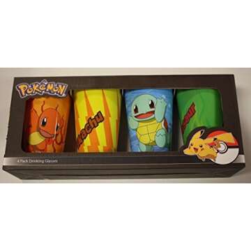JUST FUNKY Pokemon Set of 4 Character Pint Glasses
