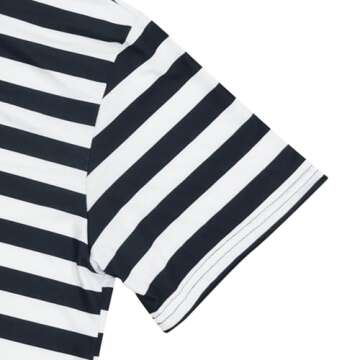 Unisex Striped T-Shirts Short Sleeved Casual Style