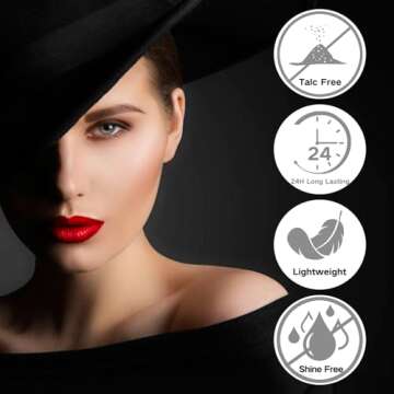 MEICOLY Talc-Free Setting Powder with Sifter,Long Lasting Loose Face Powder,Translucent Powder Color...