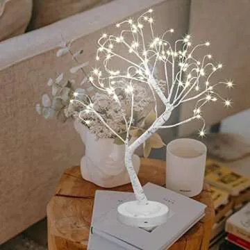 Stunning 108 LED Birch Fairy Tree Lamp with 8 Modes
