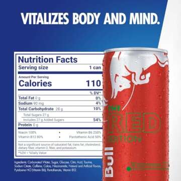 Red Bull Red Edition Watermelon Energy Drink with Caffeine & B Vitamins, 24-Pack