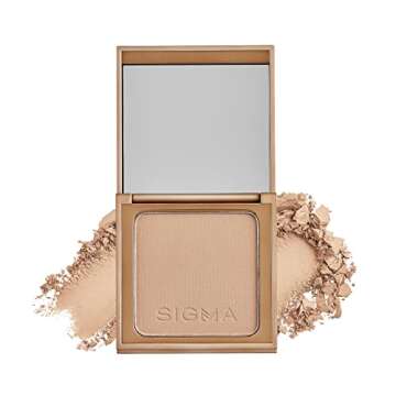 Sigma Beauty Matte Bronzer – Longwear Light Bronzer Powder with Matte Finish for Face - For Achieving a Natural, Sun Kissed Glow (Light Powder Bronzer)