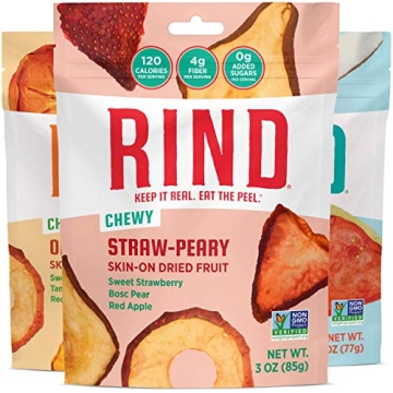 RIND Snacks | Variety 3 Bag Pack | Straw-Peary, Coco-Melon, & Orchard Blend | Dried Fruit Superfood ...
