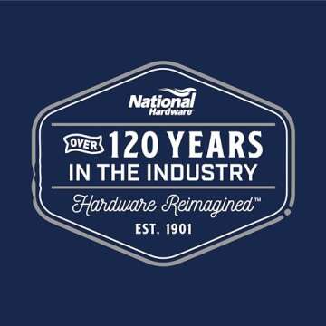 National Hardware N700-153 Sliding Door Privacy Hook, Mounting Hardware Included, 4-Inches, Matte Black