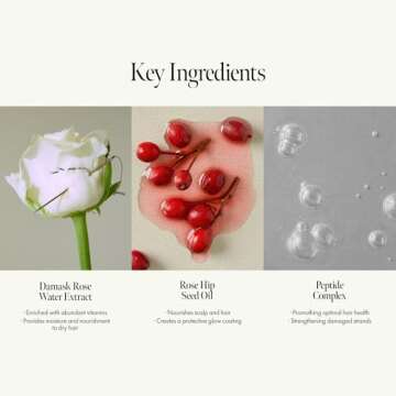 ANILLO Rosy Night Repair Hair Essence with Damask Rose Extract, Rosehip Oil, Peptide Complex for Dry, Damaged, Frizzy Hair - Musky Floral Scent, Vegan, Paraben-Free 50ml / 1.69 fl. Oz