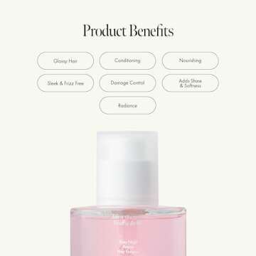 ANILLO Rosy Night Repair Hair Essence with Damask Rose Extract, Rosehip Oil, Peptide Complex for Dry, Damaged, Frizzy Hair - Musky Floral Scent, Vegan, Paraben-Free 50ml / 1.69 fl. Oz