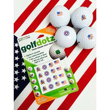 Golfdotz - Golf Ball Markers, Unique Golf Ball Stamps and Golf Ball Stickers for Marking Golf Balls,...