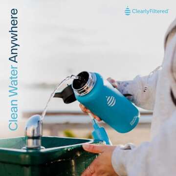 Clearly Filtered 32oz Water Bottle with Advanced Filtration