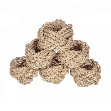 Alpha Living Nautical Napkin Rings Set of 6 Elegant Decor