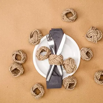 Alpha Living Nautical Napkin Rings Set of 6 Elegant Decor
