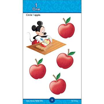 Disney Learning Mickey and Friends Take-Along Tablet: 123s―Math Activity Workbook for Counting, Tracing, and Writing Numbers, Coloring, Mazes, Connect ... Ages 3+ (64 pgs) (My Take-Along Tablet)