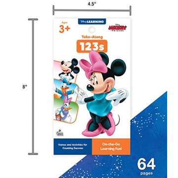 Disney Learning Mickey and Friends Take-Along Tablet: 123s―Math Activity Workbook for Counting, Tracing, and Writing Numbers, Coloring, Mazes, Connect ... Ages 3+ (64 pgs) (My Take-Along Tablet)