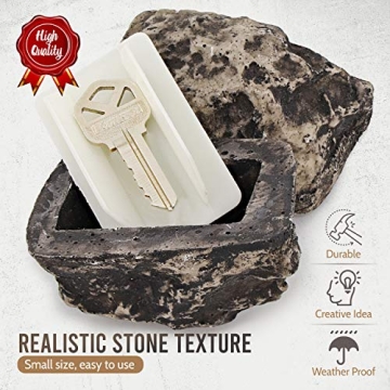 Realistic Outdoor Key Hider Fake Rock for Easy Access
