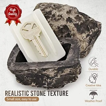 Realistic Outdoor Key Hider Fake Rock for Easy Access