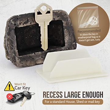 Realistic Outdoor Key Hider Fake Rock for Easy Access