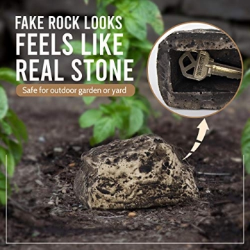 Realistic Outdoor Key Hider Fake Rock for Easy Access