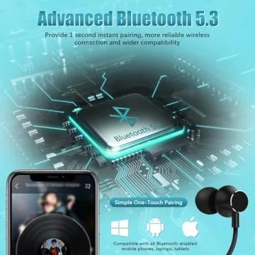 Lecefty Neckband Bluetooth Headphones 200H Playtime
