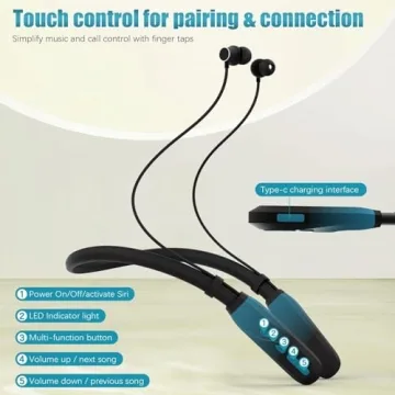 Lecefty Neckband Bluetooth Headphones 200H Playtime