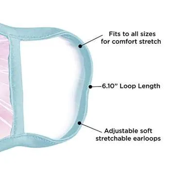 ABG Accessories Girls' 3-Pack Kid Fashionable Protection, Reusable Fabric Face Mask Age 3-7, Unicorn Design, 3 Count (Pack of 1)